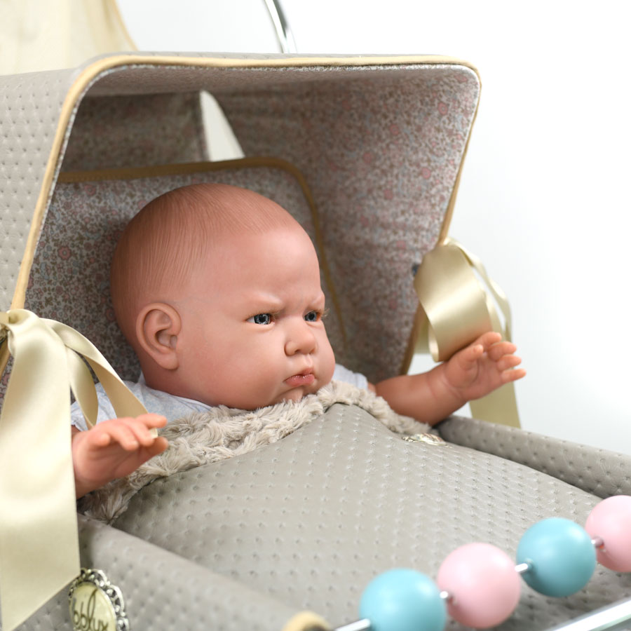 Silla De Paseo Vintage Reborn Gris Piedra - Imagen 9