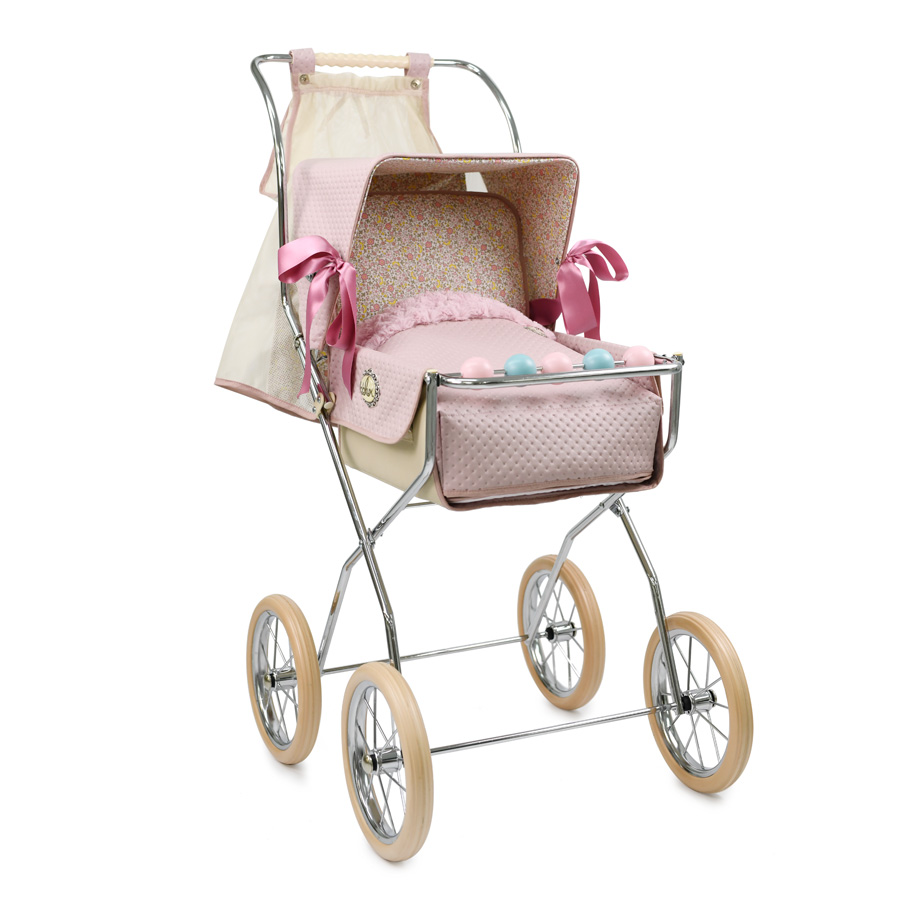 Silla De Paseo Vintage Reborn Rosa Empolvado - Imagen 2
