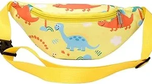 Riñonera de Dinosaurio Riñonera Niños Bolso Riñonera Dibujos Animados Bolso Cinturon Ajustable Senderismo Ciclismo Fitness Viajes Running Viajar Riñoneras Regalo Niños