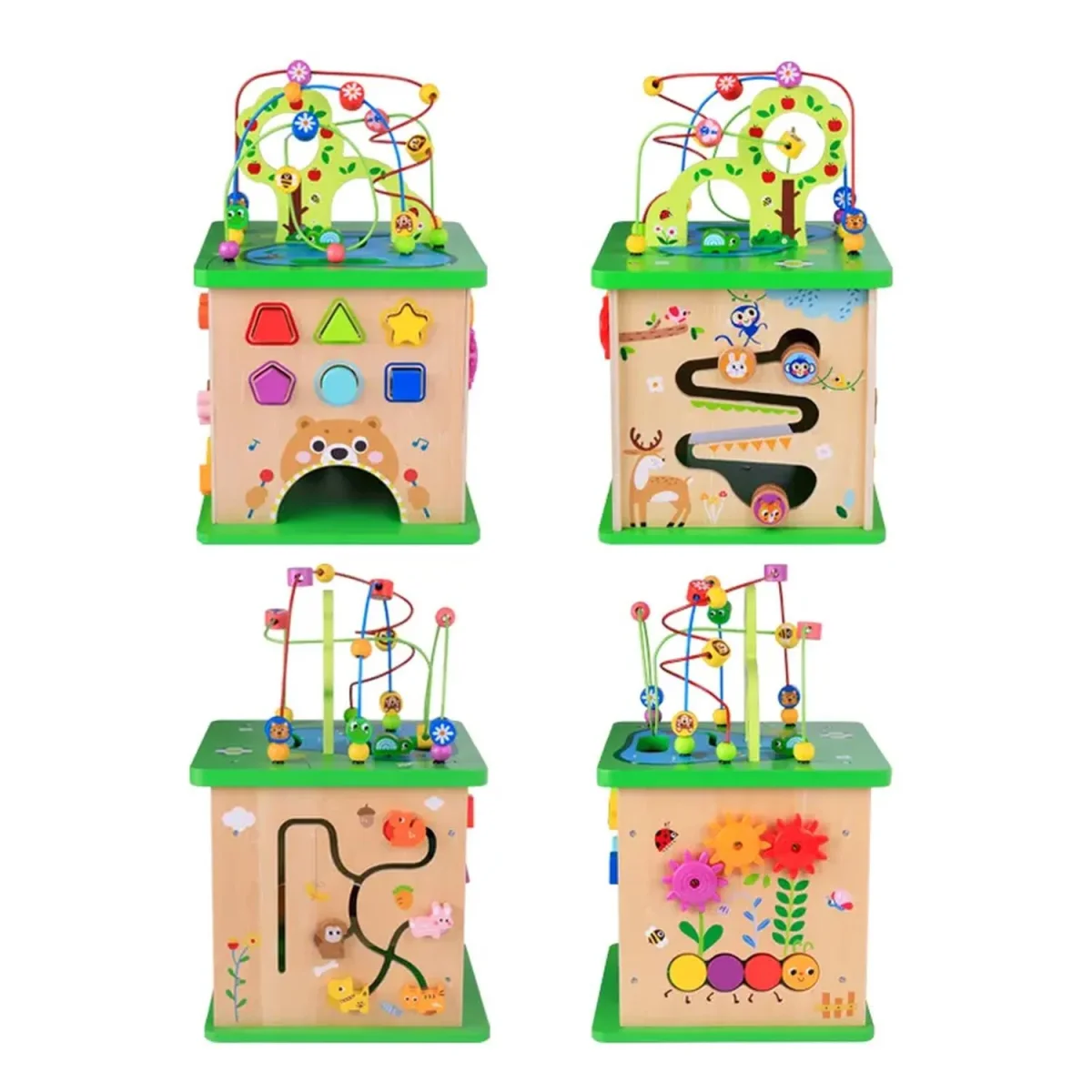 Cubo De Actividades De Madera Laberinto de Abecedarios - Imagen 3
