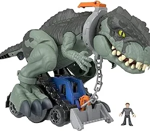 Imaginext Jurassic World Dinosaurio desenjaulado, figura grande de juguete articulada con luces, regalo para niños +3 años (Mattel)