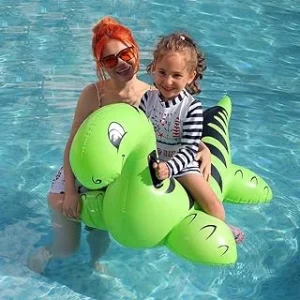 Juguetes de Piscina Flotante de Dinosaurios inflables flotando en la Playa de Piscina Inflable Balsas flotantes Divertidas para niños y Adultos en Verano