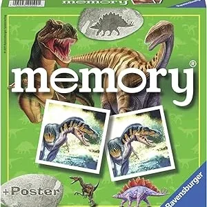 Ravensburger – Memory® Dinosaurios, 72 Tarjetas, Juegos de Mesa, 4+ Años