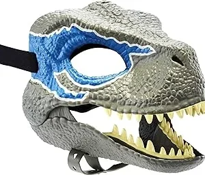Bstask Máscara de dinosaurio con mandíbula móvil, máscara de látex, máscara de animales, fiesta de Navidad, accesorios para cosplay
