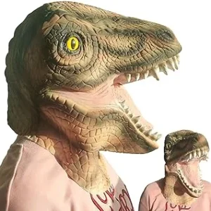molezu máscara de Dinosaurio, Máscara de Dinosaurio Halloween, Novedosa máscara de Fiesta de látex con Cabeza de Dinosaurio.