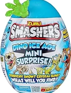 Bizak Smashers Dinoice huevo sorpresa, Ábrelo y descubre las 8 sorpresas en su interior, Con 6 Dinosaurios diferentes para coleccionar, Recomendado a partir de 5 años