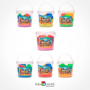 Cubeta con Arena Moldeable 500g