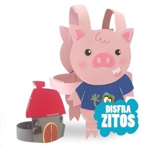 DISFRAZ CERDITO CASA LADRILLO