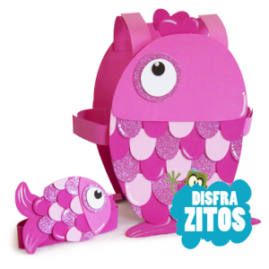 DISFRAZ PEZ ROSA GOMA EVA