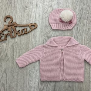 Chaquetita Punto + Gorro Pompon