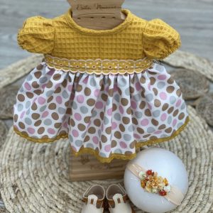Conjunto Mostaza Lunares 055