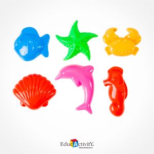 Kit de Moldes 6 Animalitos de Mar para Moldear Arena