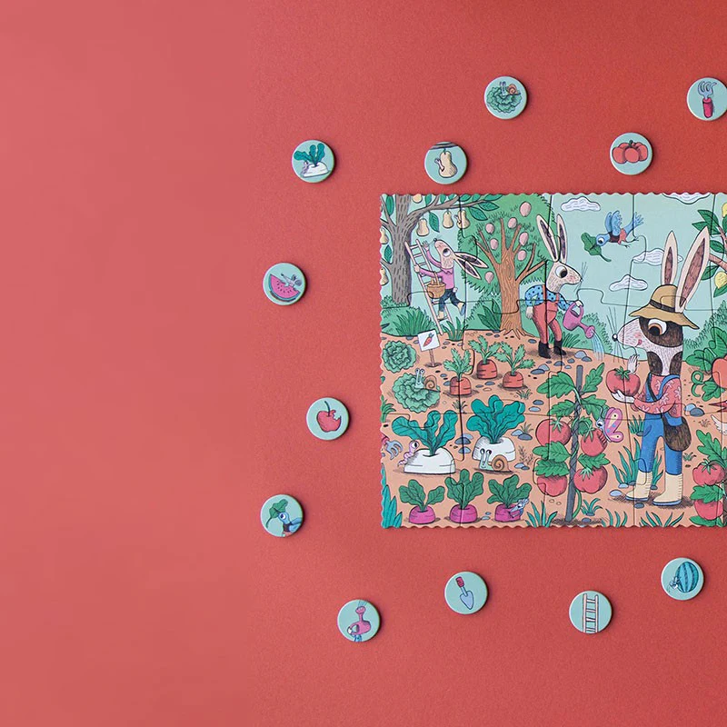 Puzzle y juego de observación Rabbit Garden - Imagen 5