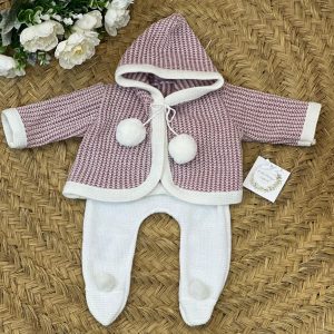 Conjunto Punto Rosa Pompon 007